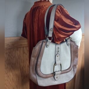 Justin Boots Western Two-Tone Concealed Carry Hobo Purse